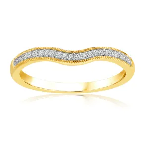 10ct Yellow Gold 0.05 Carat Diamond Claw Ring