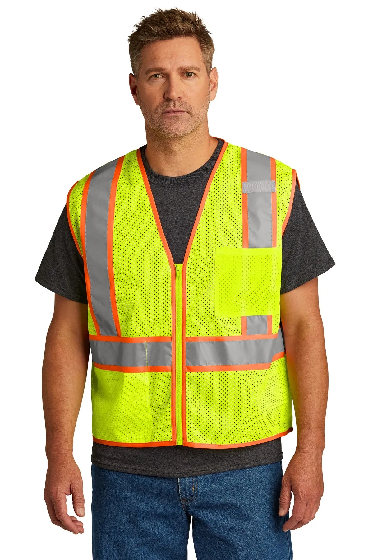 CornerStone ANSI 107 Class 2 Mesh Zippered Two-Tone Vest