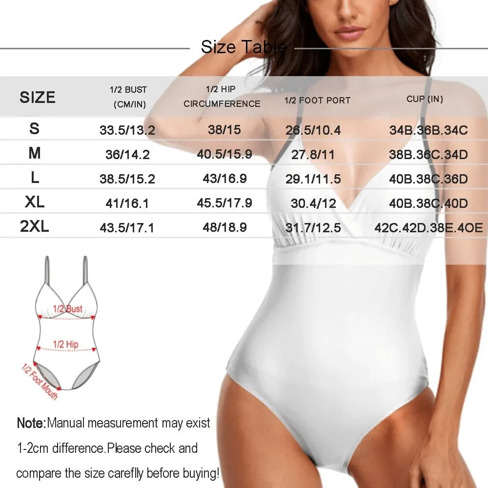 Custom Big Funny Face Women's One Piece Swimsuit