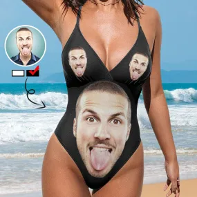 Custom Boyfriend Face Funny Women's One Piece Swimsuit