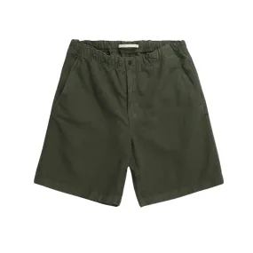 Ezra Relaxed Cotton Linen Short - Spruce Green