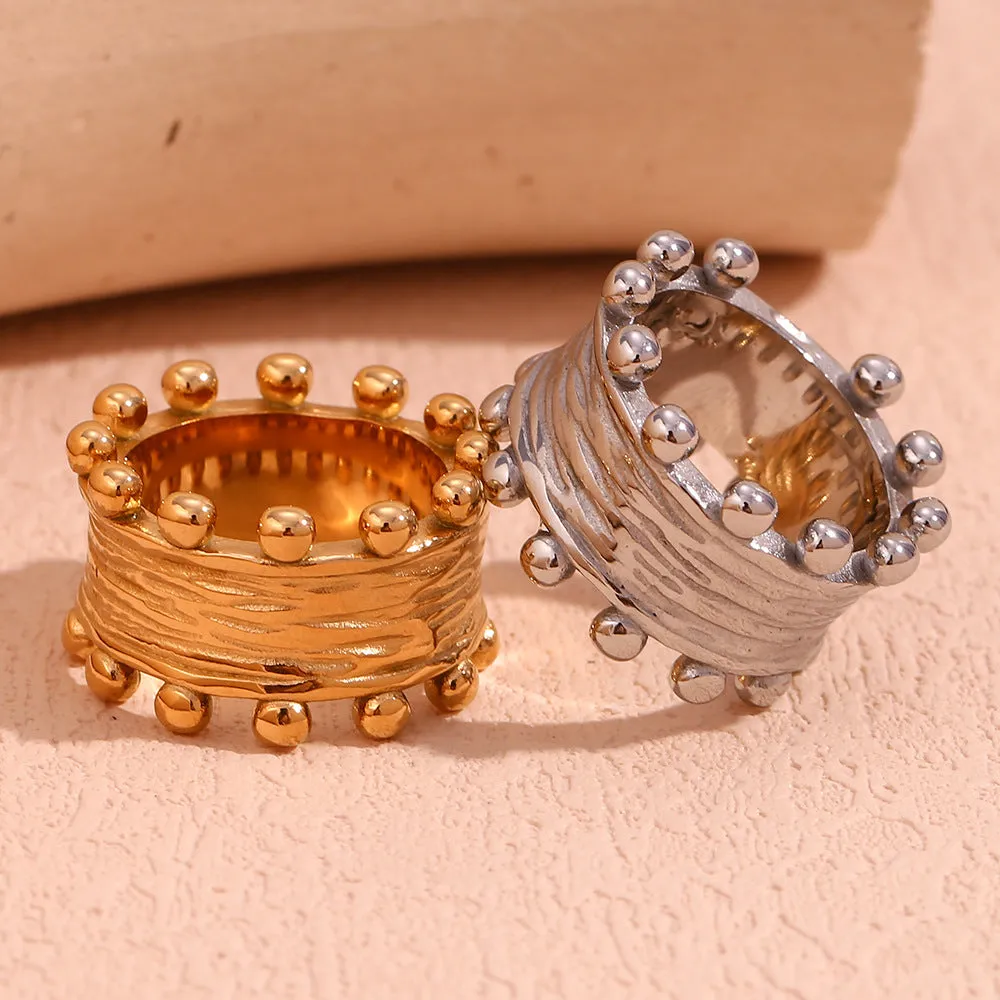 Golden Beaded Ring