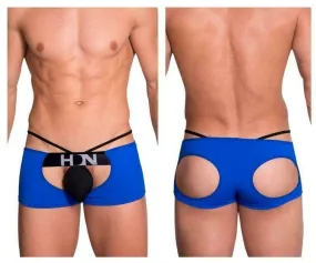 Hidden Sensual Boxer Lingerie Open Butt Boxers Trunk BLUE 957 4