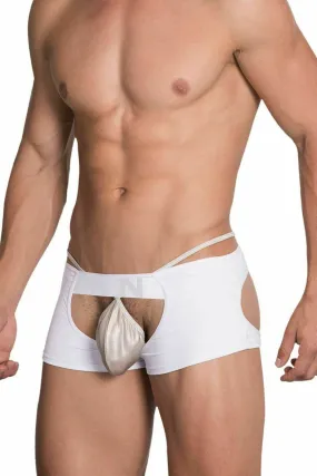 Hidden Sexy Boxer Lingerie For Men Open Butt Boxers Trunk WHITE 957 4