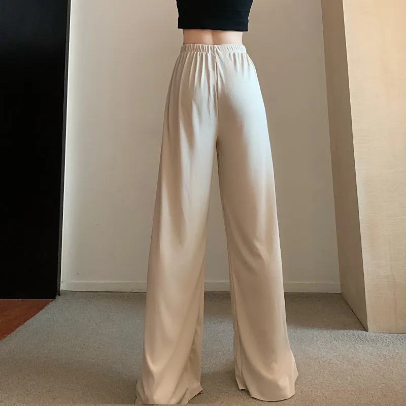 High Waist Sweatpants With Hem Split On Legs