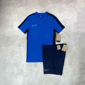 Nike Academy Drill T-shirt/ Shorts Set Obsidian/ Blue