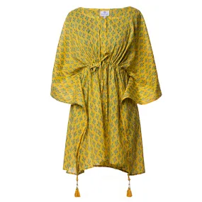 Prickly Pax Marigold Cactus Short Kaftan