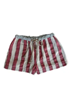 short short adirondack stripe/red