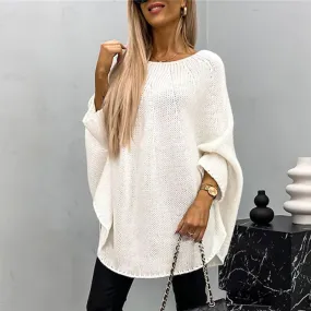 Women’s Elegant Knitted Cape Sweater